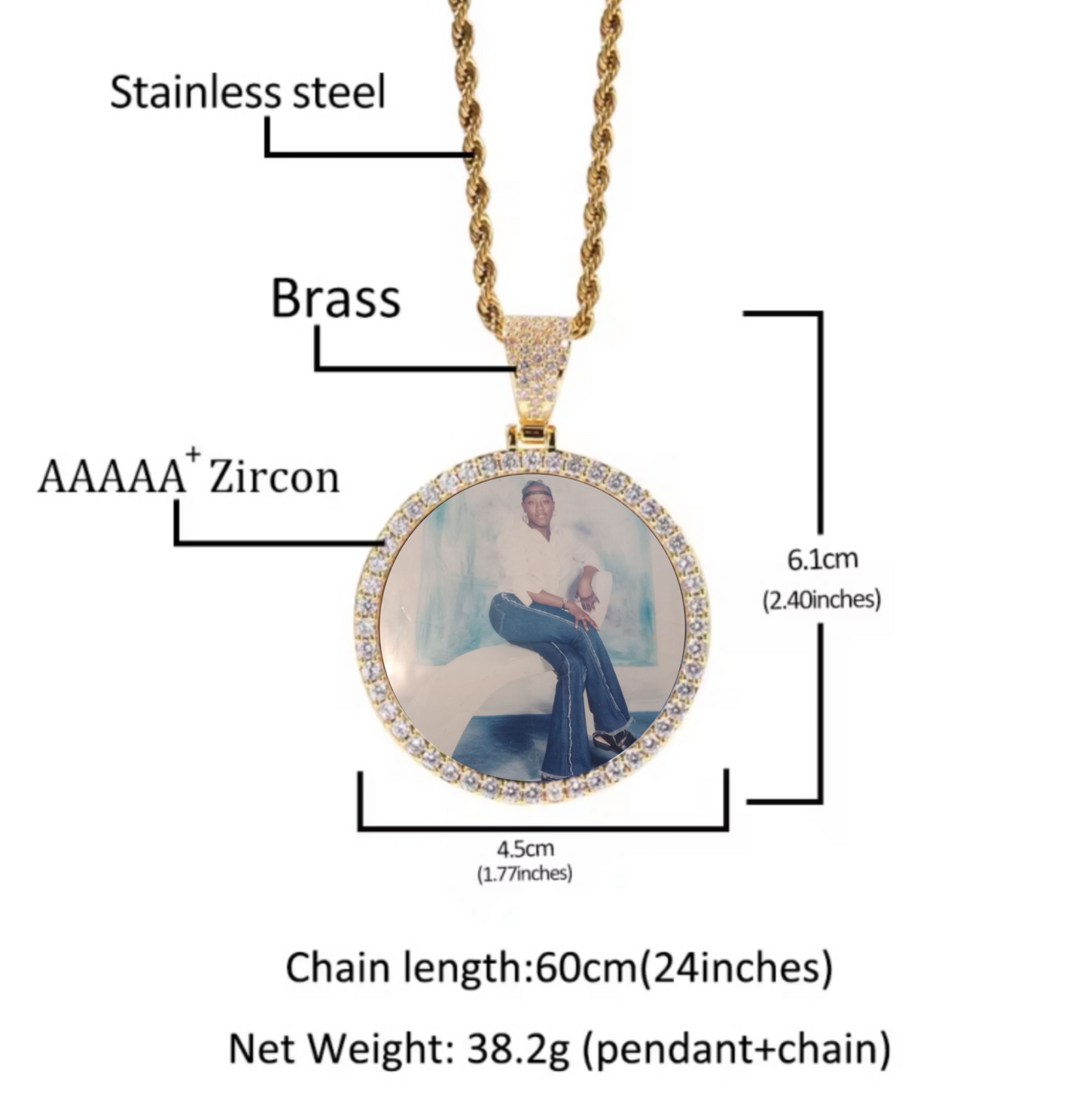 Custom Picture Pendant Medium