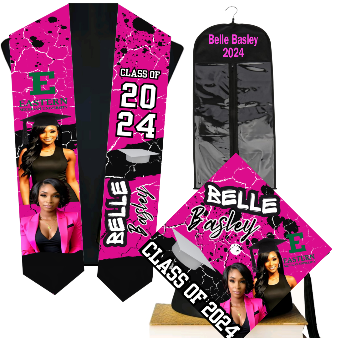 Graduation Stole, Graduation Topper & Graduation Stole Garment Bag for Keepsake
