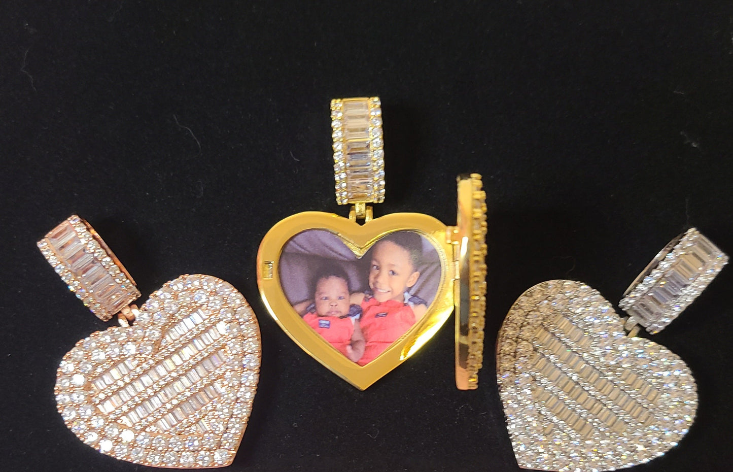 Bling Heart Custom Photo Locket Necklace - Blinged by Belle
