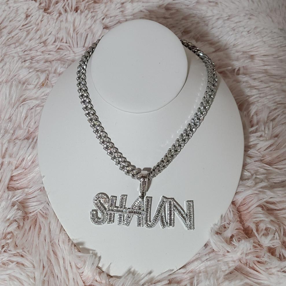 Custom Baguette Nameplate - Blinged by Belle
