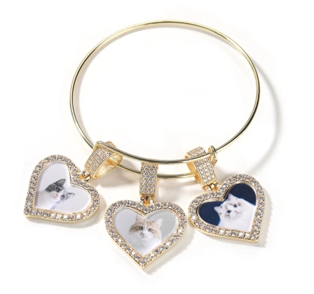 Custom Bling Bangles Heart - Blinged by Belle