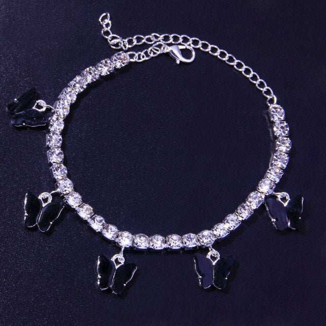 Fashion Butterfly Anklet - Blinged by Belle