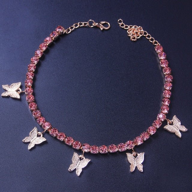 Fashion Butterfly Anklet - Blinged by Belle