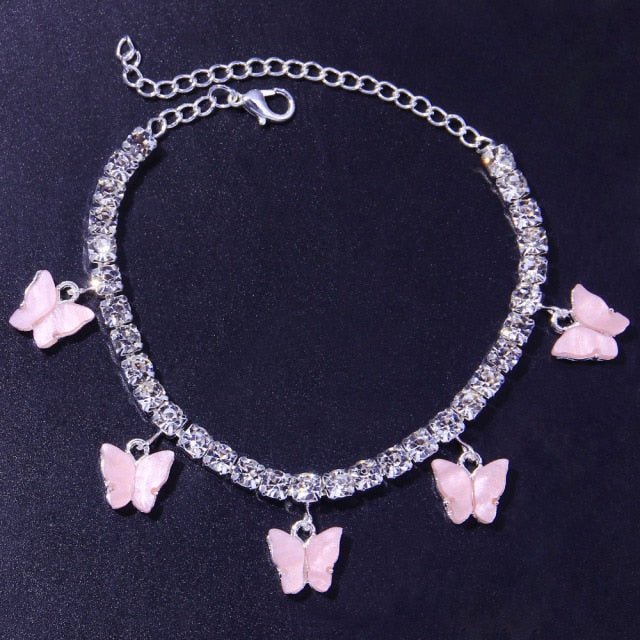 Fashion Butterfly Anklet - Blinged by Belle