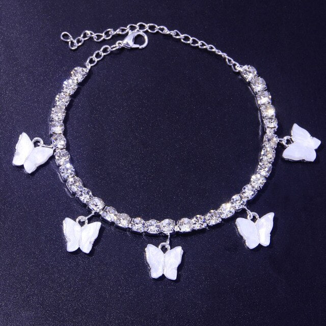 Fashion Butterfly Anklet - Blinged by Belle