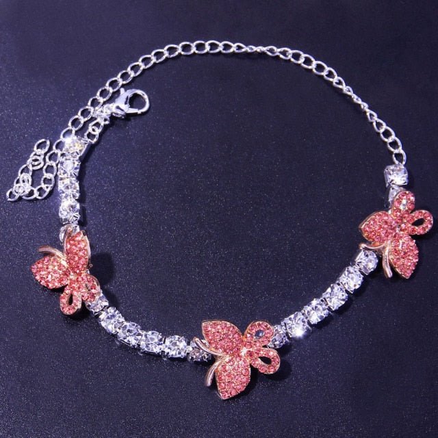 Fashion Butterfly Anklet - Blinged by Belle