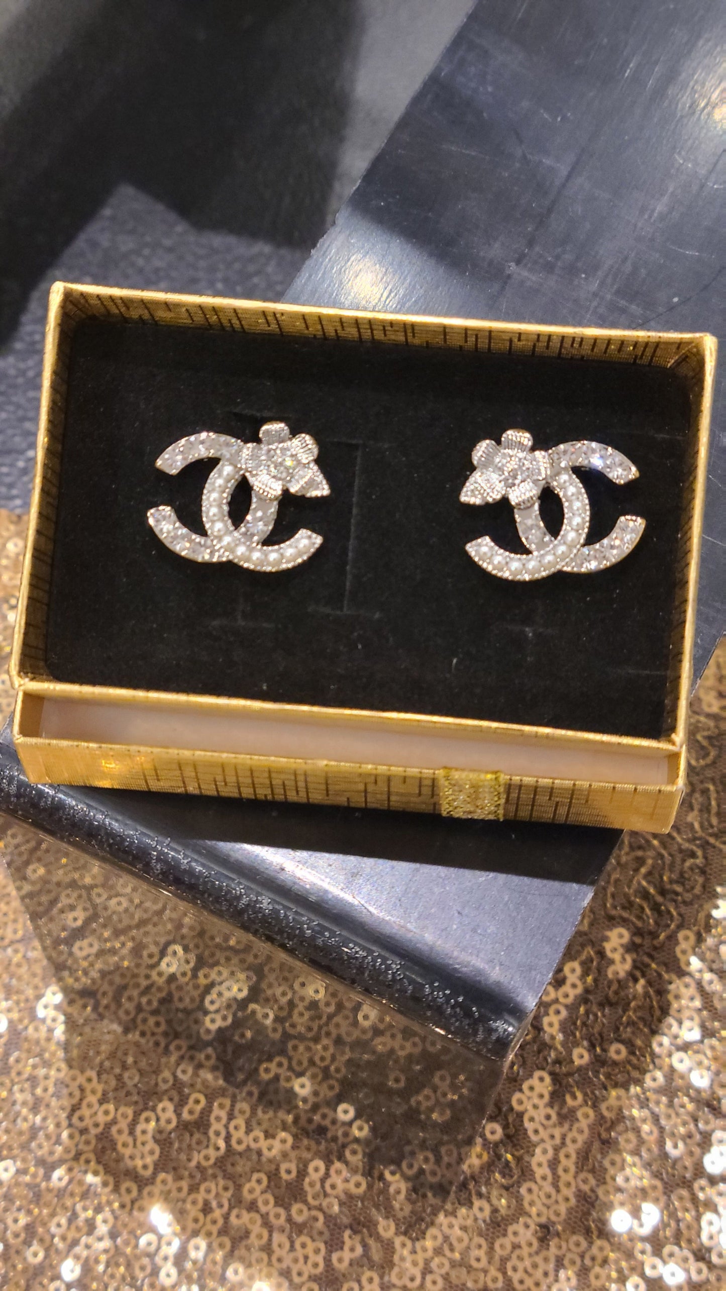 Flower Pearl & CZ Studs - Blinged by Belle