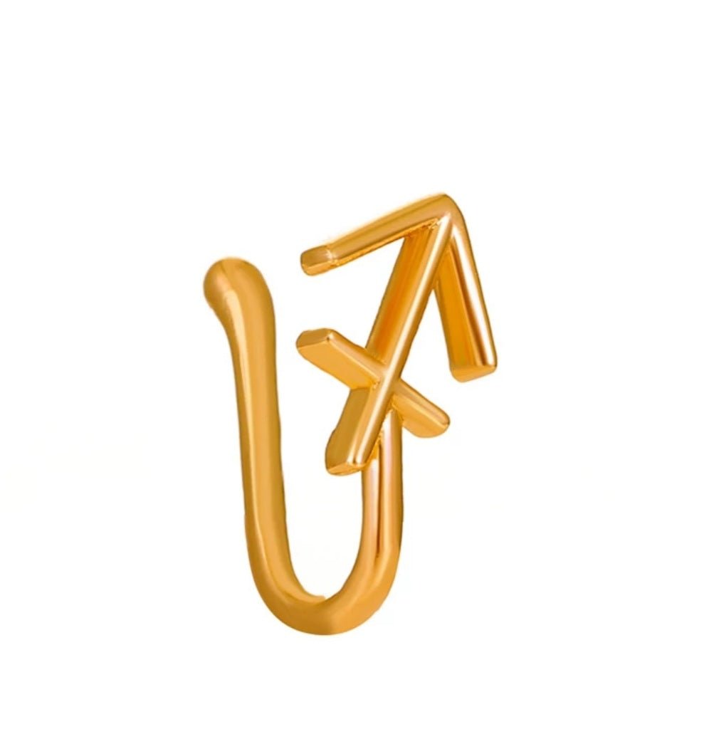 Gold Zodiac Nose Cuffs - Blinged by Belle