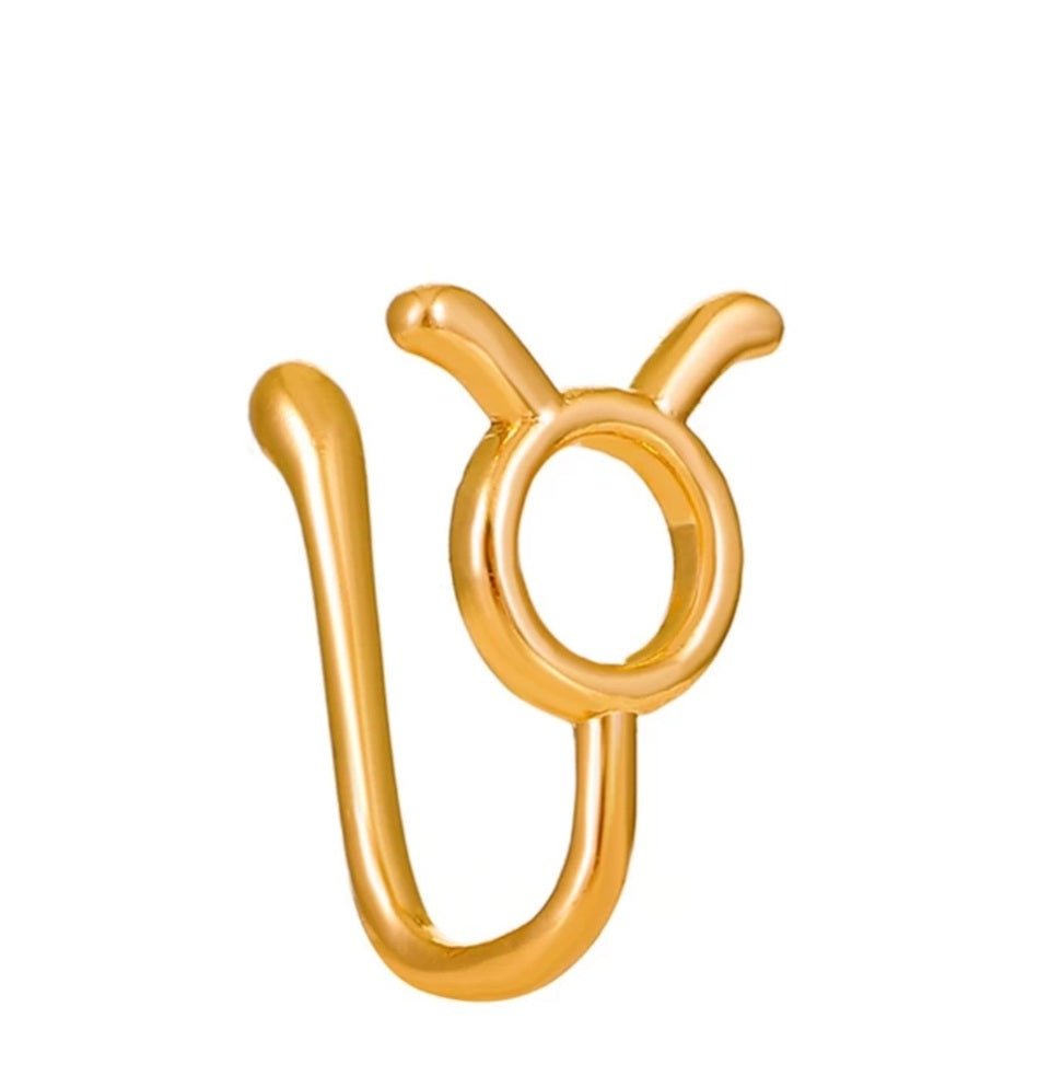 Gold Zodiac Nose Cuffs - Blinged by Belle