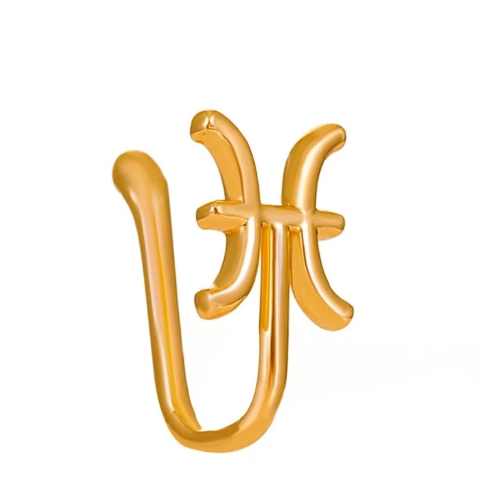 Gold Zodiac Nose Cuffs - Blinged by Belle