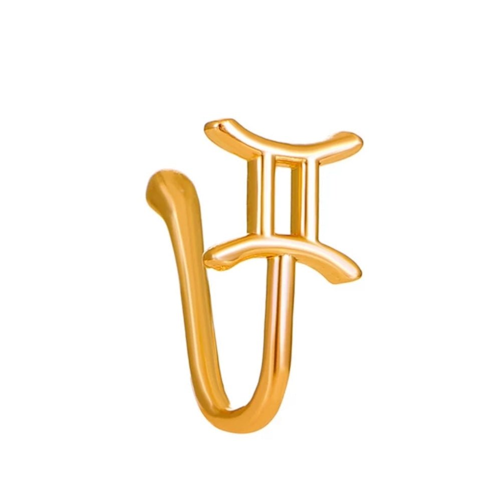 Gold Zodiac Nose Cuffs - Blinged by Belle