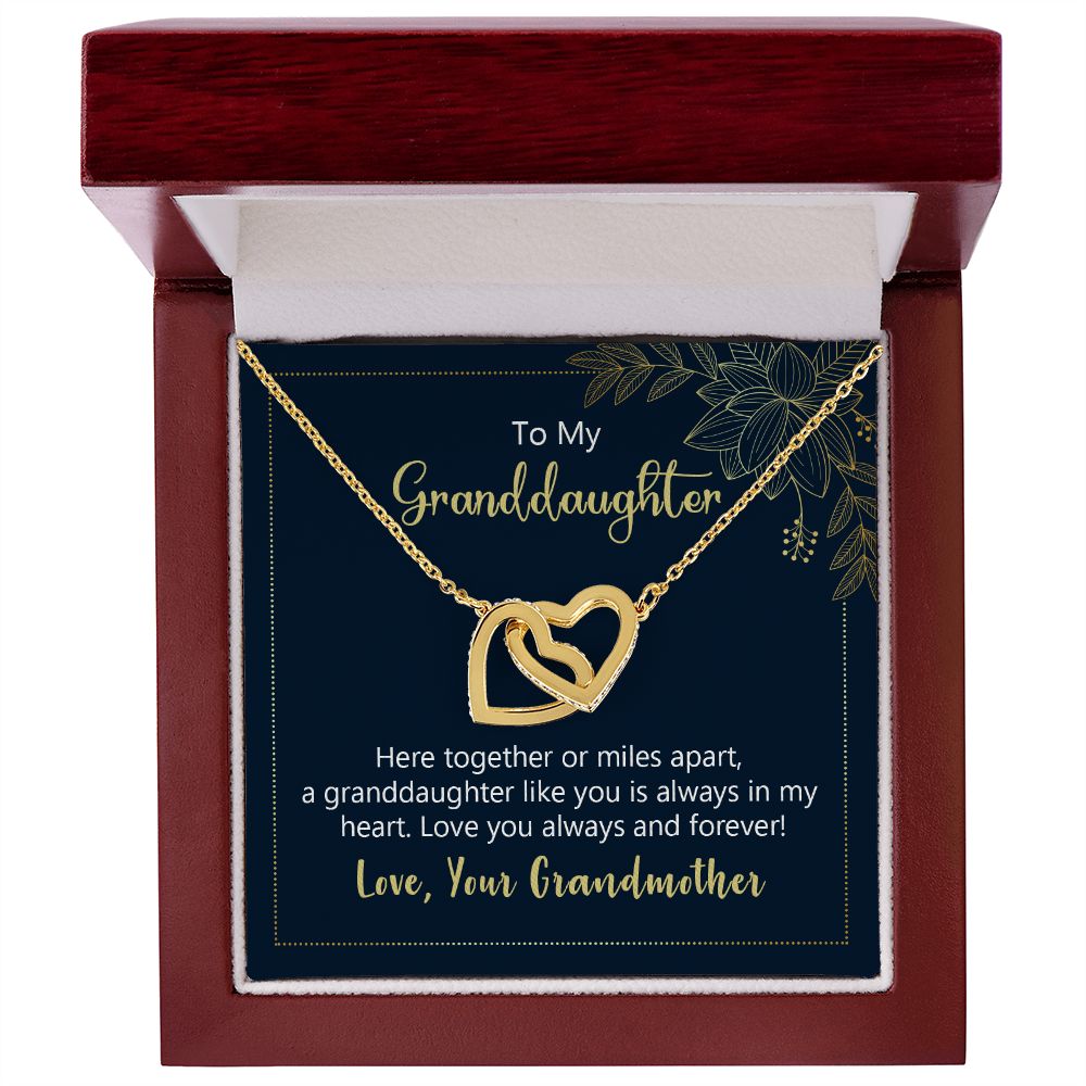 Granddaughter- Miles apart always in My heart - Blinged by Belle