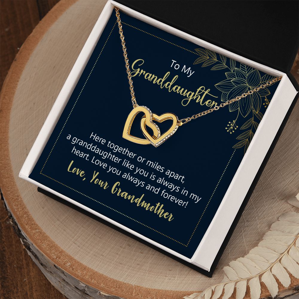 Granddaughter- Miles apart always in My heart - Blinged by Belle