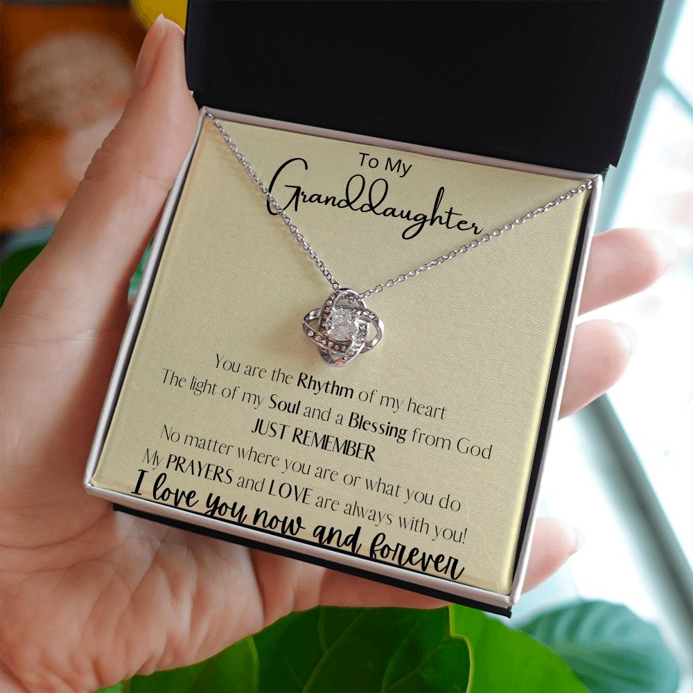 Granddaughter- Rhythm, Soul, Blessing from God Necklace - Blinged by Belle