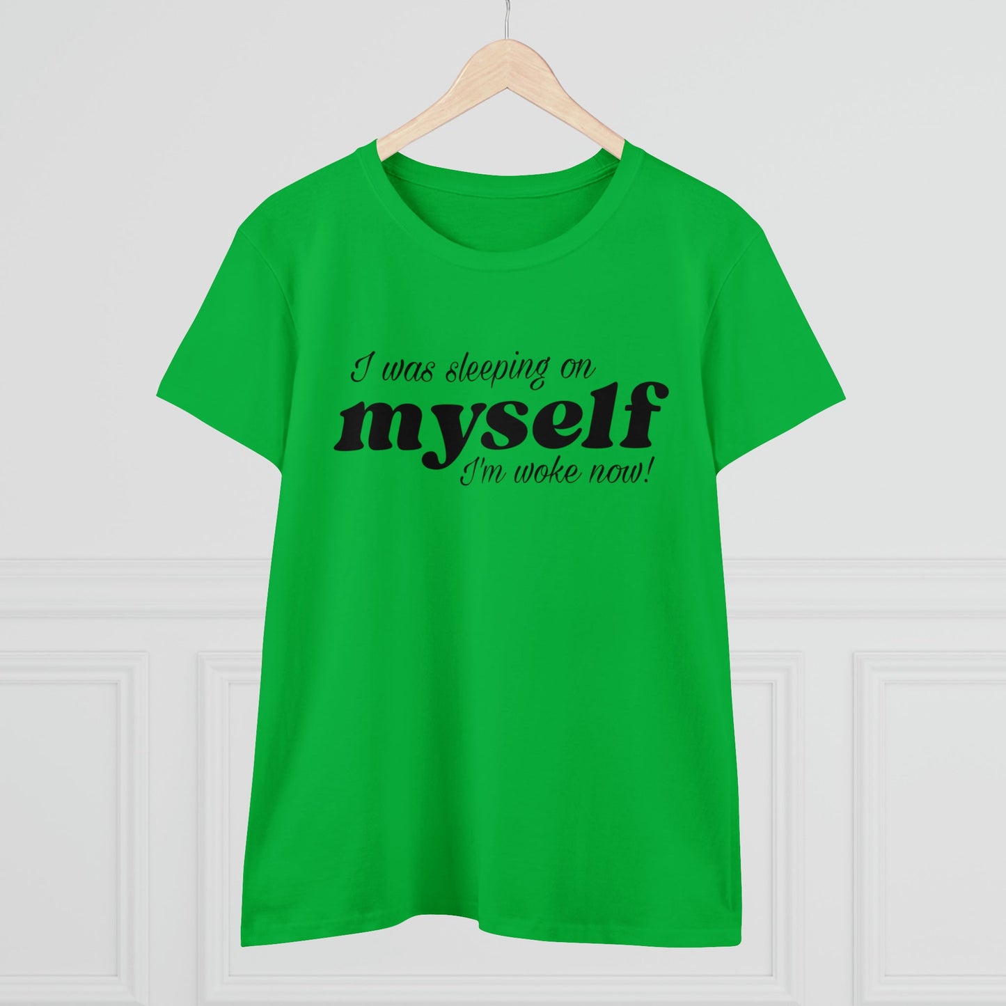 I Was Sleeping on Myself I'm woke now Ladies Tee Shirt - Blinged by Belle