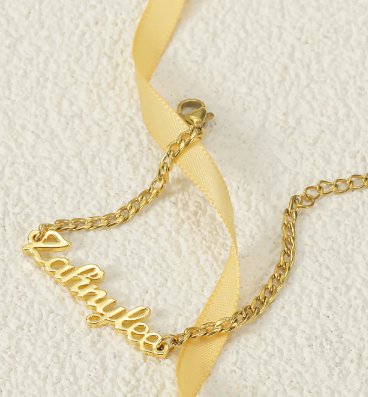 Personalized Children's Jewelry Set Custom Name Necklace Bracelet Stainless Steel Hoop Earring - Blinged by Belle