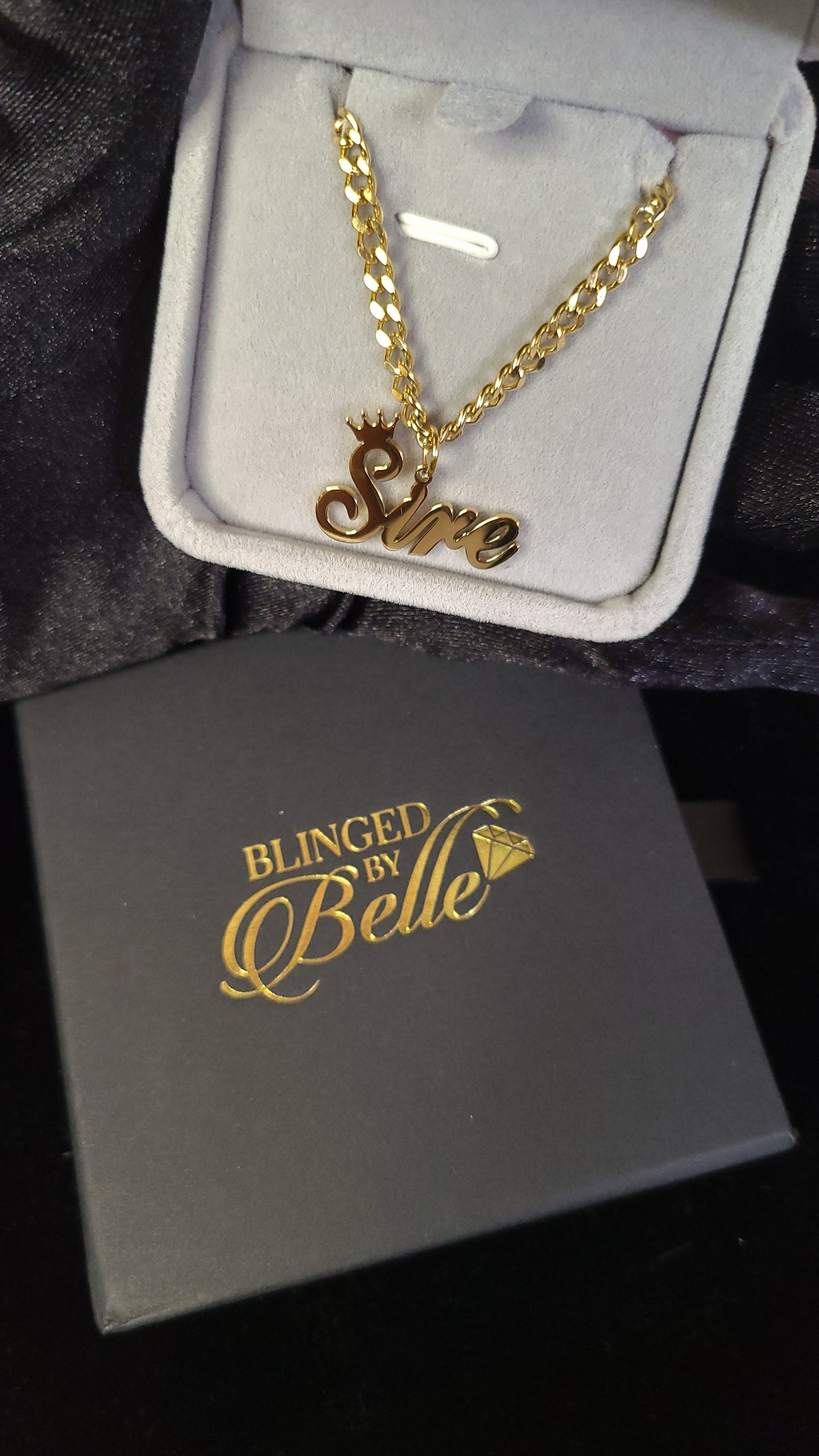 Personalized Crown Name Chain for Kids or Adults - Blinged by Belle
