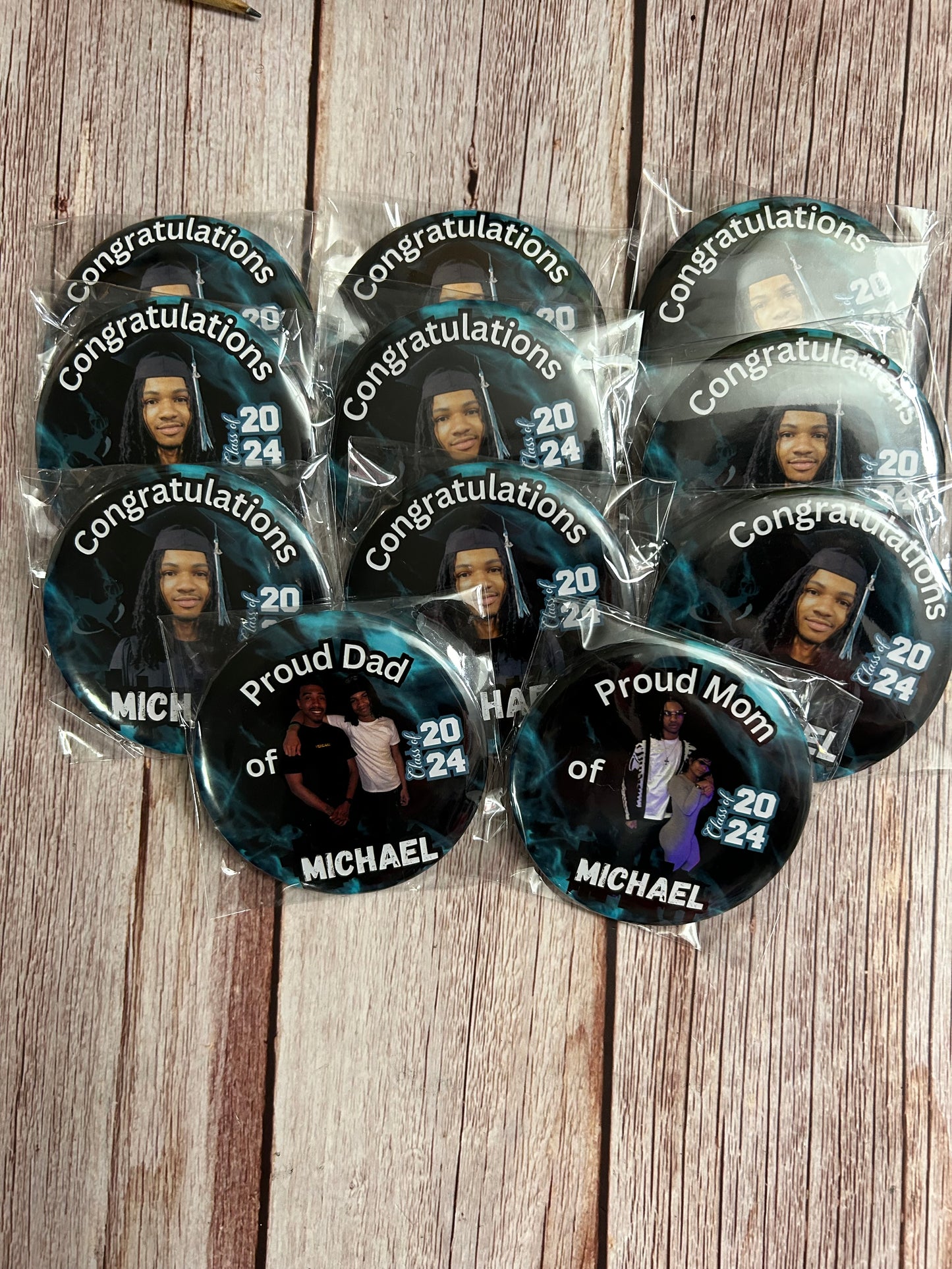 Custom Graduation Buttons