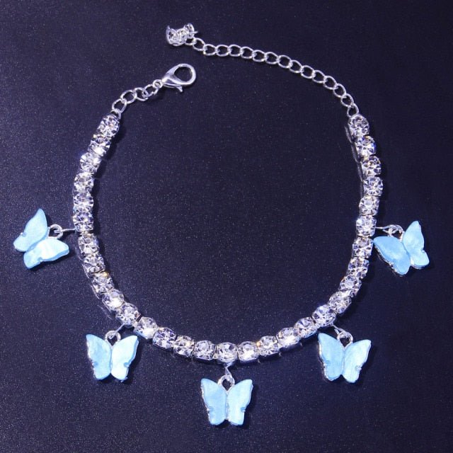 Fashion Butterfly Anklet - Blinged by Belle