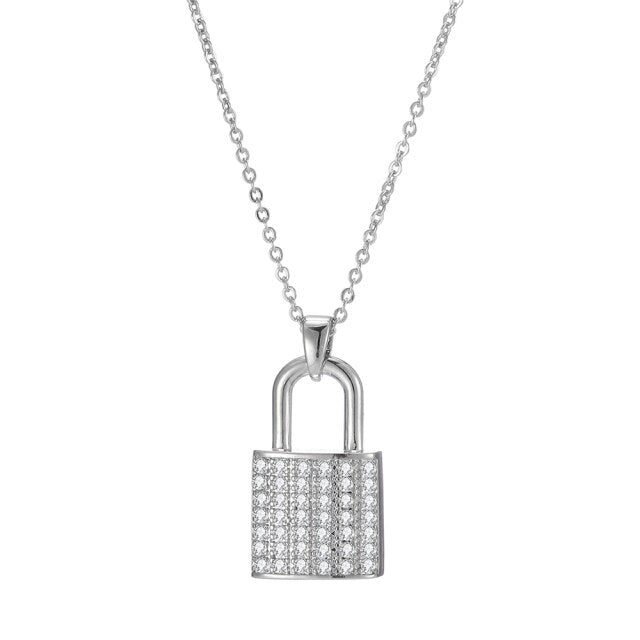 Lock Necklaces - Blinged by Belle