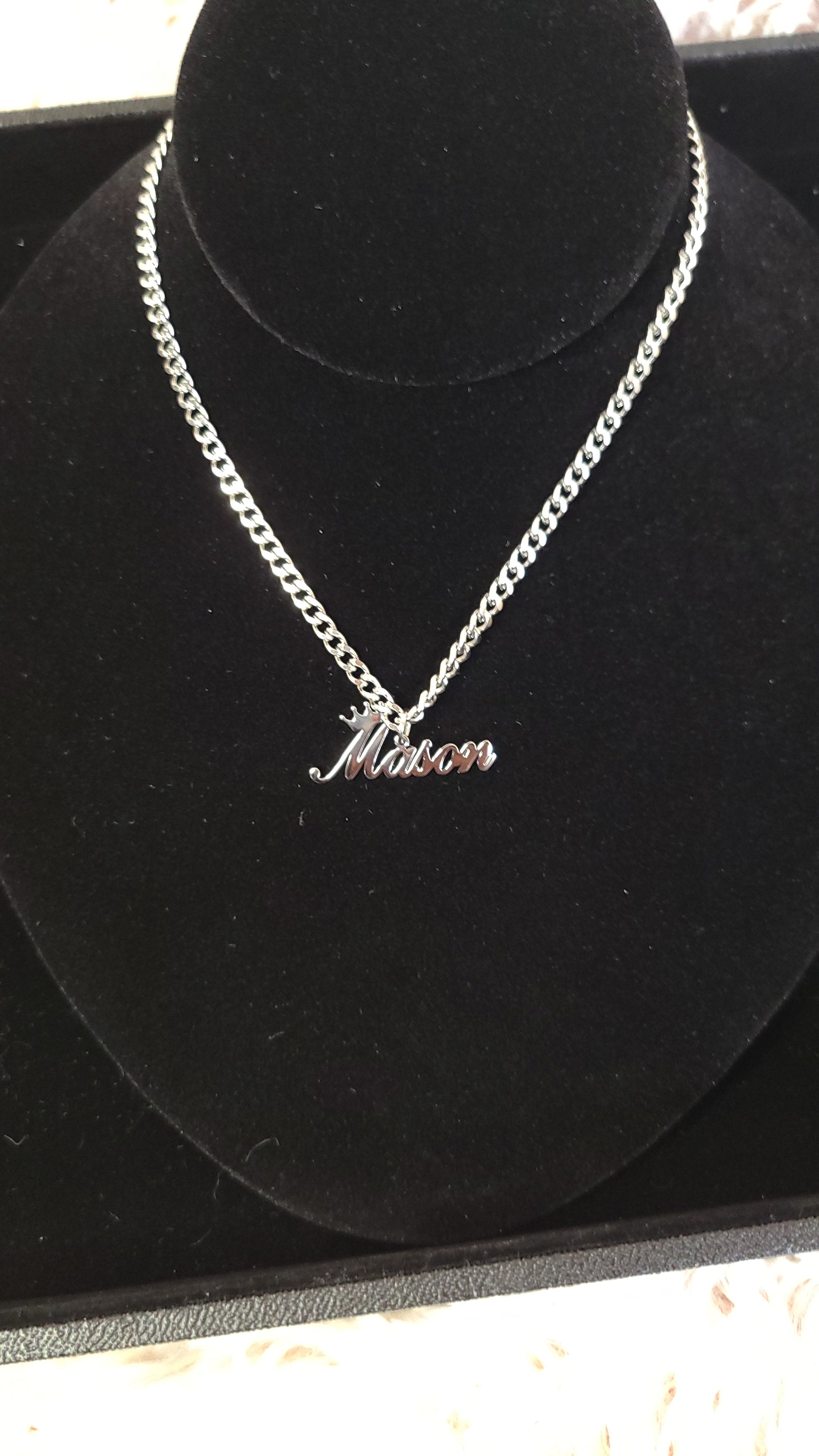 Personalized Crown Name Chain for Kids or Adults - Blinged by Belle