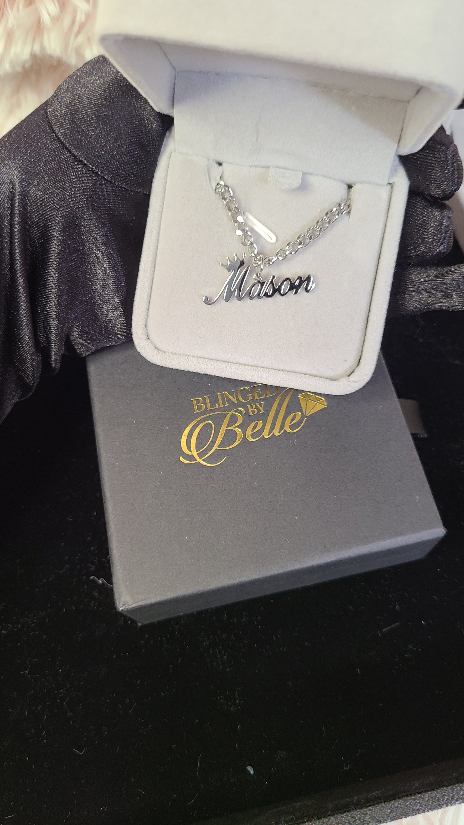Personalized Crown Name Chain for Kids or Adults - Blinged by Belle