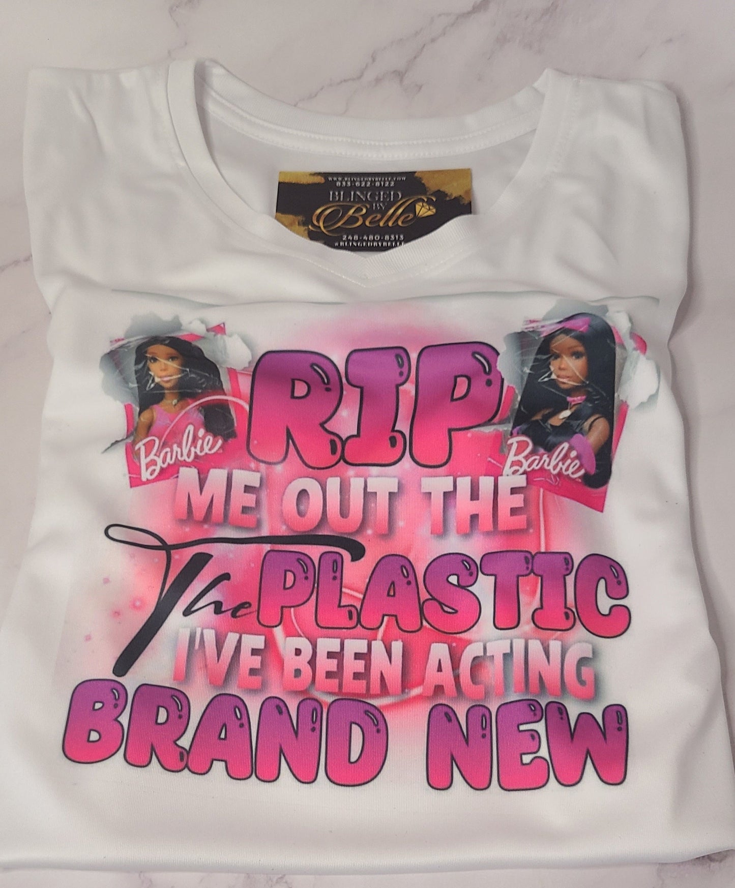 Rip me out the Plastic Barbie Shirt - Blinged by Belle