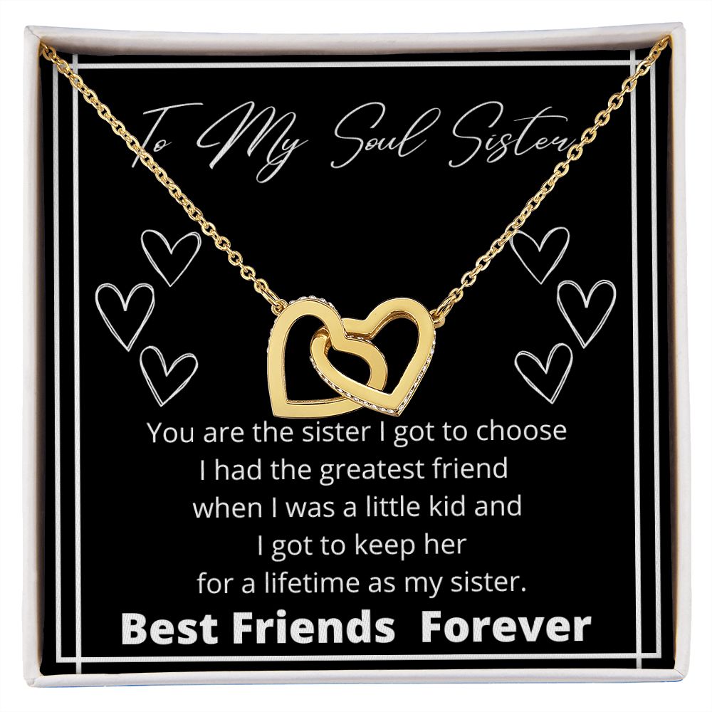 Soul Sister - Chose you for a sister necklace - Blinged by Belle
