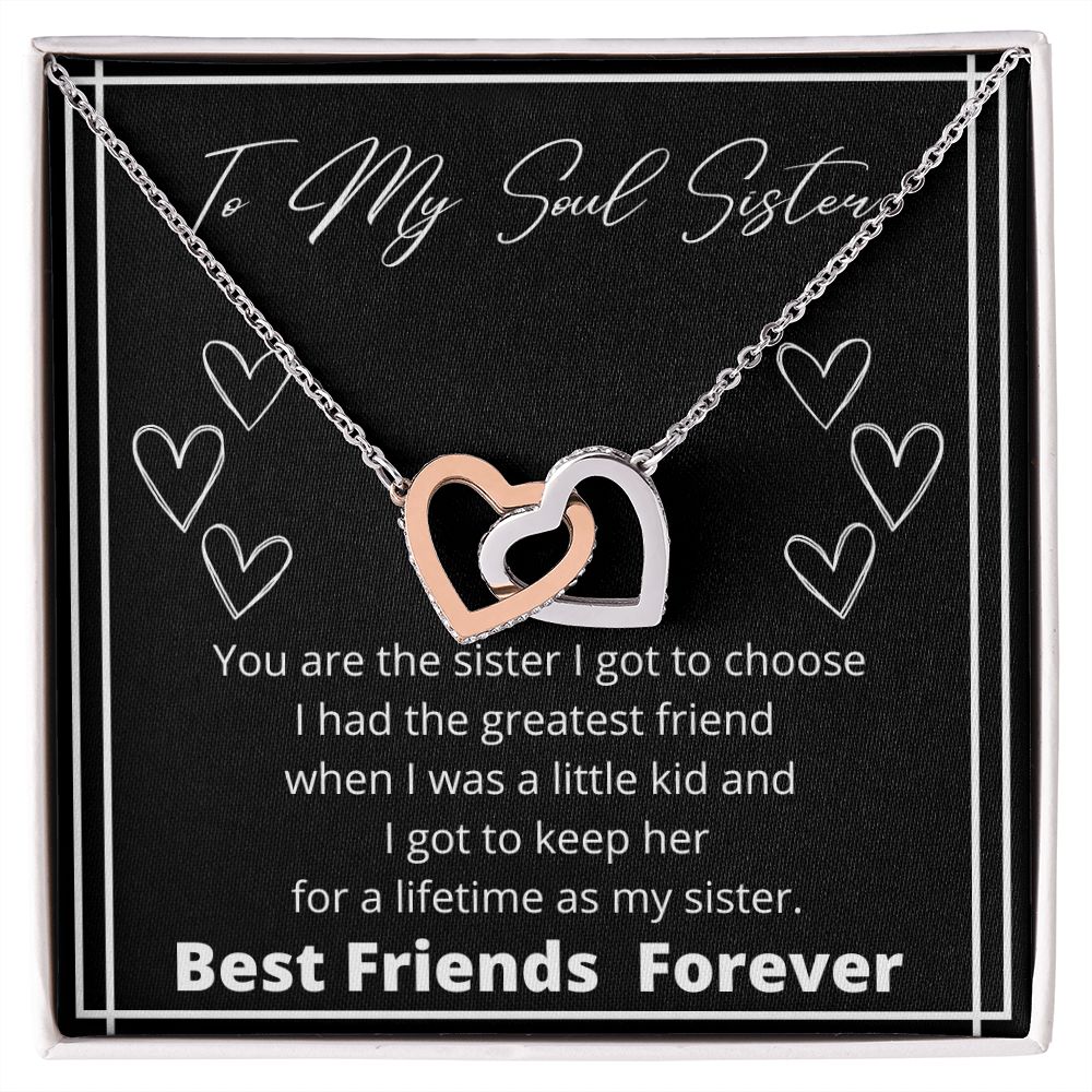 Soul Sister - Chose you for a sister necklace - Blinged by Belle